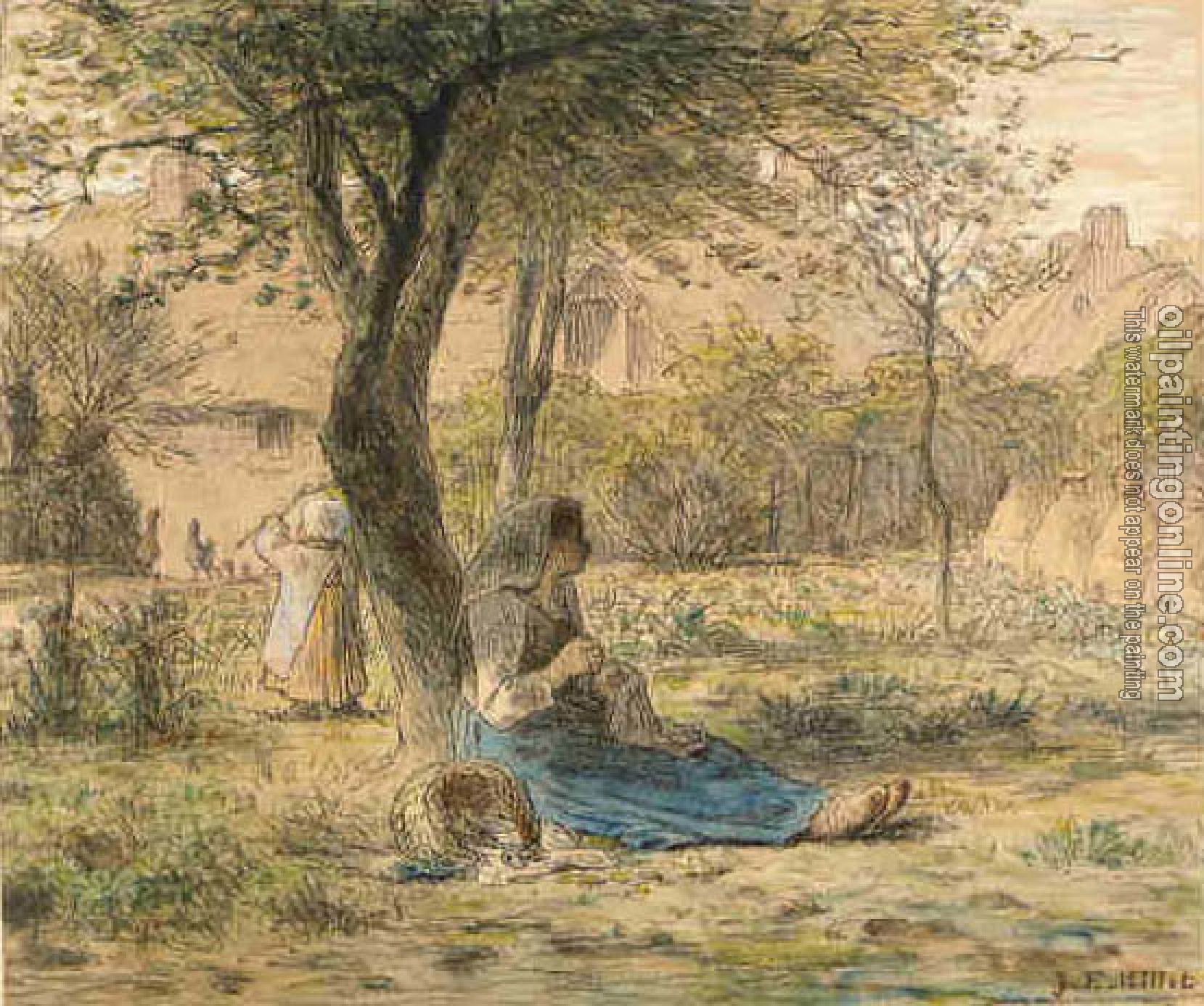 Jean-Francois Millet - In the Garden